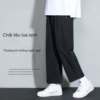 Quần Thẳng Rời Nam Mùa Hè Mỏng Ice Silk Quần Ice Silk Quần Quần oversize