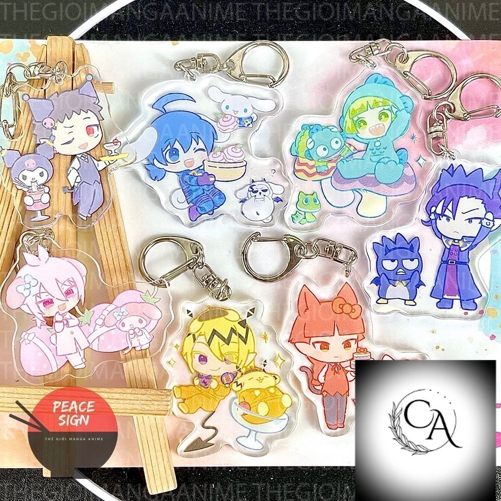 Móc khóa IRUMA GIÁ ĐÁO ver SANRIO Mairimashita Iruma-kun anime chibi mica trong acrylic xinh xắn