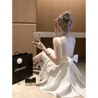 Dây Nơ Đầm Nữ Ngọt Ngào Hot Girl Suspender Váy Pure Desire Pháp Tính Khí Phong Cách Ba Lê