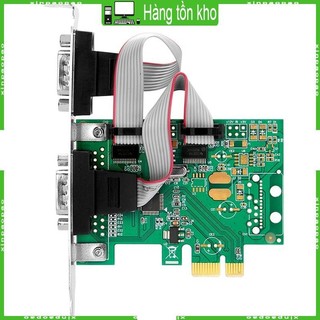 Xi pci-e sang dual serial combo card rs232 pci cho express pcie adapter card 2 5gb s