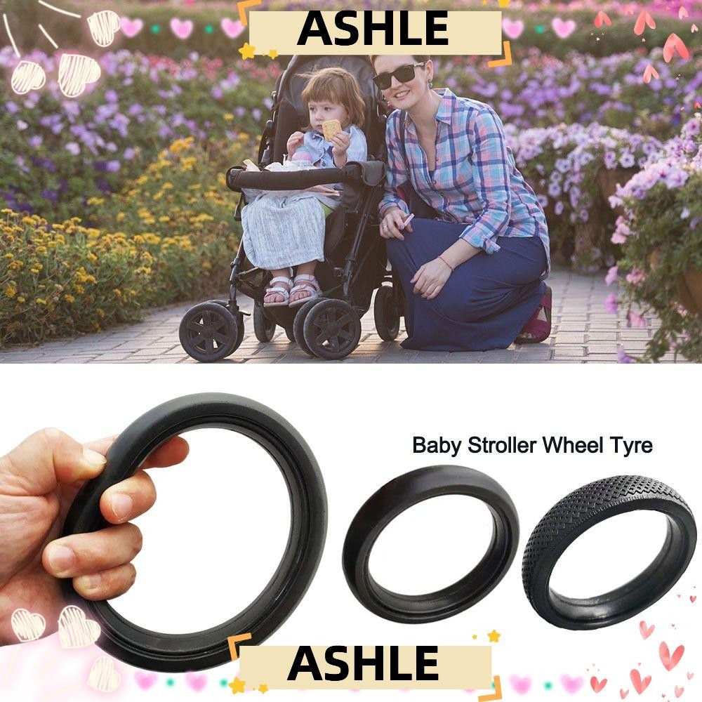 Ashle Xe đẩy em bé Lốp bánh xe, Lốp xe đẩy trẻ em bền bằng cao su, Xe đẩy thay thế vòng bi im lặng Phụ kiện xe đẩy Phụ tùng thay thế cho Babyzens Yoyo Yoya YuYu