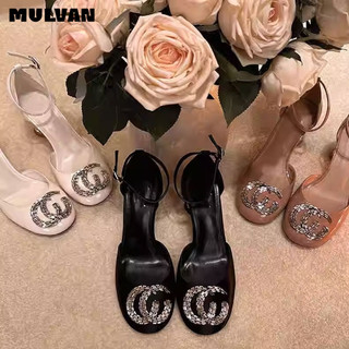 MULVAN Giày Cao Gót Mũi Nhọn GIÀY SANDAL Thời Trang Mới 2023 Cho Nữ Độ bền cao Độn đế Màu sắc đa dạng Trẻ trung FGL24510IY 21Z240521