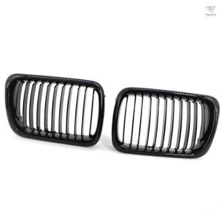 2 Chiếc Bóng Đen Trước Hood Thận Lưới Tản Nhiệt Đua Lưới Tản Nhiệt Thay Thế Cho Xe BMW 3-Series E36 M3 1997-1999