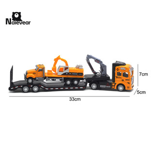 Naievear thiết kế kéo lại xây dựng mô hình xe kéo di chuyển khớp có thể tháo rời đầu xây dựng trailer xe mô hình