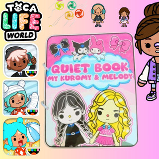 búp bê bằng giấy ngôi nhà búp bê thủ công tocaboca kuromi và melody quite book