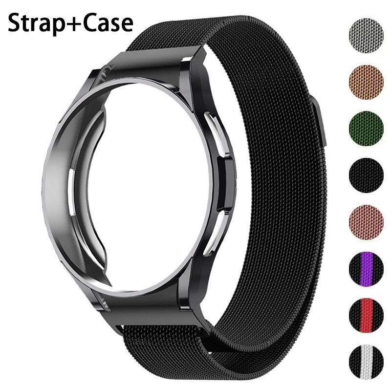No Gaps Dây đeo Milan + Ốp lưng tương thích cho Samsung Galaxy Watch 6 Classic 43 47mm TPU Case Smar