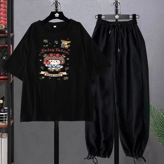 Sét áo phông Roro Jump  quần bom, Áo thun from rộng, rộng rãi thoải mái  -  DVGIT
