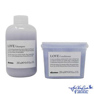 Gội xả làm mượt tóc, chống rối, dành cho tóc thẳng Love Smoothing Davines 250mlx2 - MK