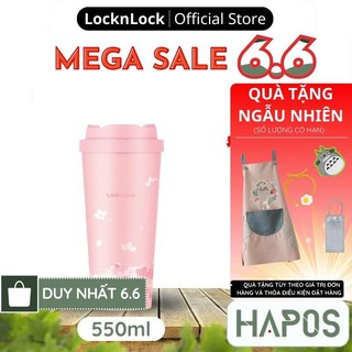 Bình giữ nhiệt Lock&Lock Energetic One-touch Tumbler 550ml LHC3249 Hồng cánh sen - HAPOS OFFICIAL