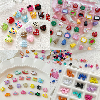5 Cái / bộ Kẹo Màu Sơn Tình Yêu Hộp Quà Tặng Chú Hề Hợp Kim Handmade Hạt DIY Điện Thoại Di Động Dây Chuyền Trang Sức