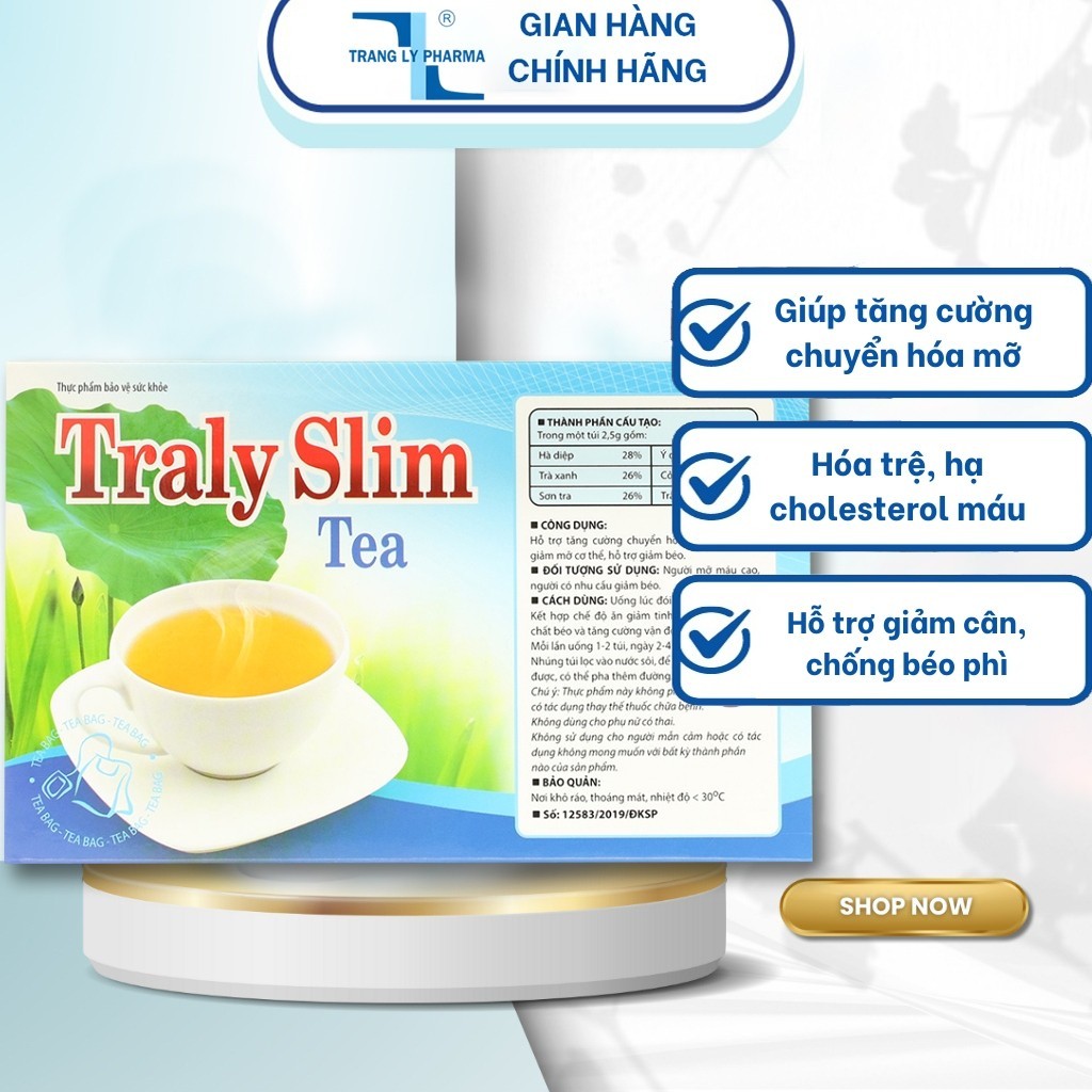 Trà Giảm Cân Traly Slim Tea - Vị Thanh Mát, Eo Thon Dáng Đẹp