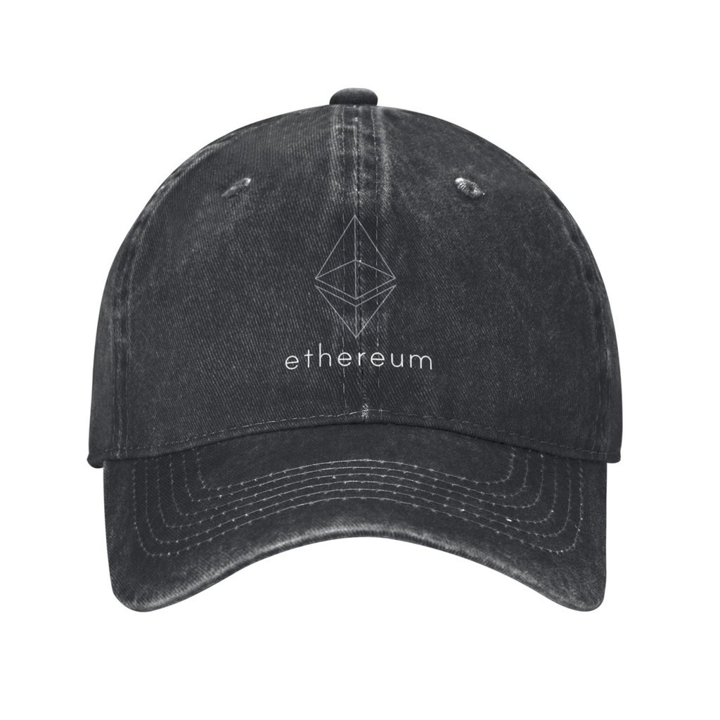 Ethereum Eth Crypto Coin Công nghệ Blockchain Thiết kế tự làm Mũ cao bồi