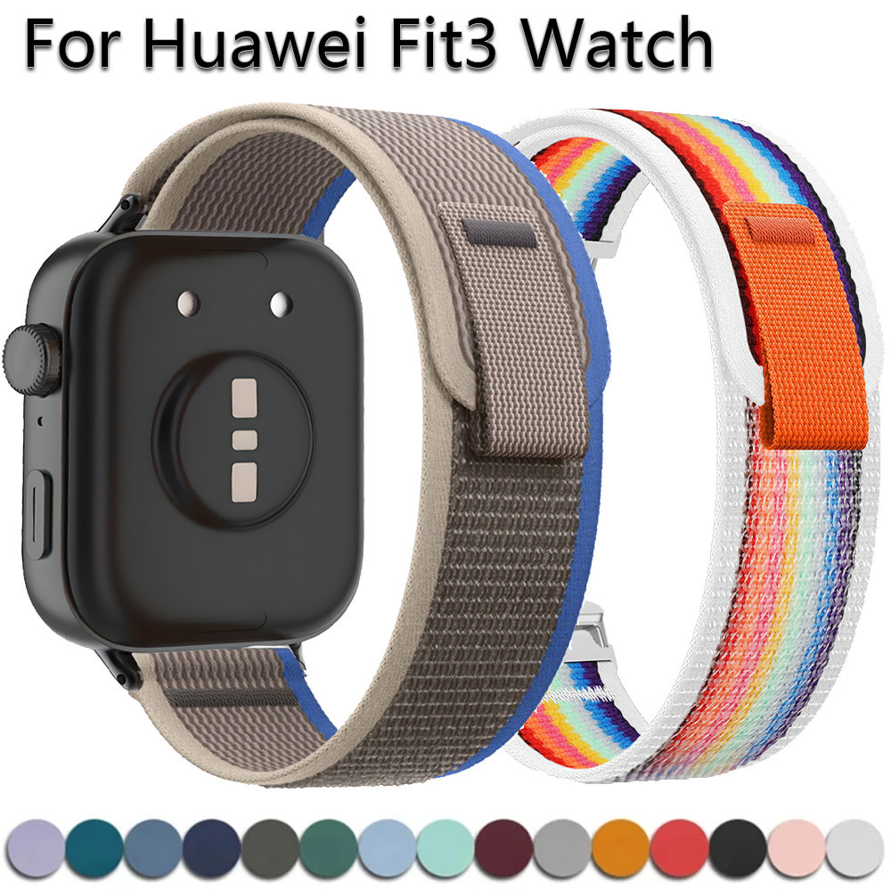 Nylon Trail Vòng Ban Nhạc Cho Huawei Watch Fit 3 Dây Đeo Vòng Tay Thể Thao Dây Đeo Đồng Hồ Cho Huawe