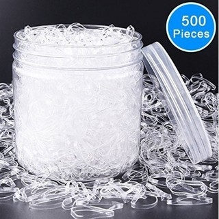 500 cái / túi dây cao su dùng một lần dây buộc tóc co giãn nhiều màu sắc getah rambut bayi budak pengikat rambut mới