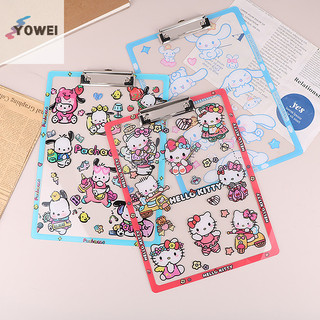 Yowei A4 Thư Mục Trong Suốt Clipboard Wrig Pad Hoạt Hình Dễ Thương Kẹp Tài Li
