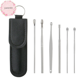 Jiarenitn Ear Cleaner Wax Pickers Earpick Wax Remover Curette Ear Pick Cleaner Kit Spoon Care Ear Clean Tool vn