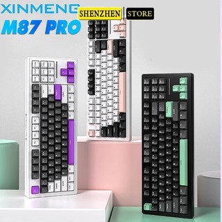 Bàn phím cơ không dây xinmeng m87 pro v2 - hotswap 5 pin, mạch xuôi, led rgb, 3 chế độ kết nối