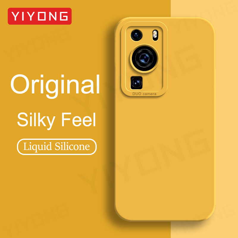 Ốp Lưng P60 Pro YIYONG Vuông Silicon Lỏng Mềm Cho Huawei P60 P50 P40 Pro P40Pro P50Pro P60Pro 5G Ốp 