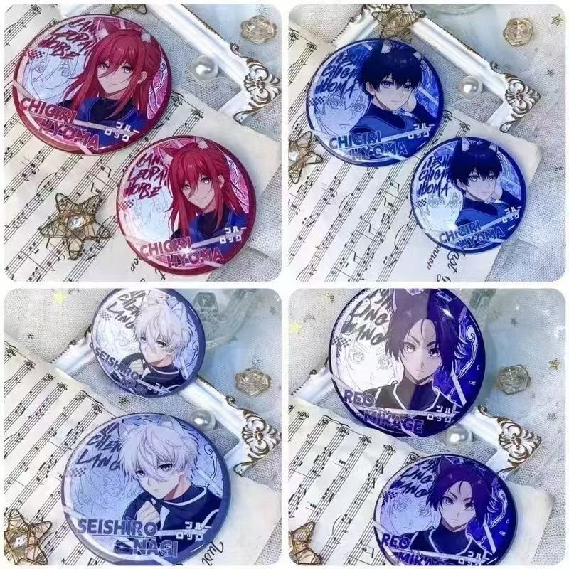 Khóa Xanh Huy Hiệu Tự Chế Ủy Quyền Isagi Yoichi Nagi Seishiro Mikage Reo Chigiri Hyoma Anime Huy Hiệ