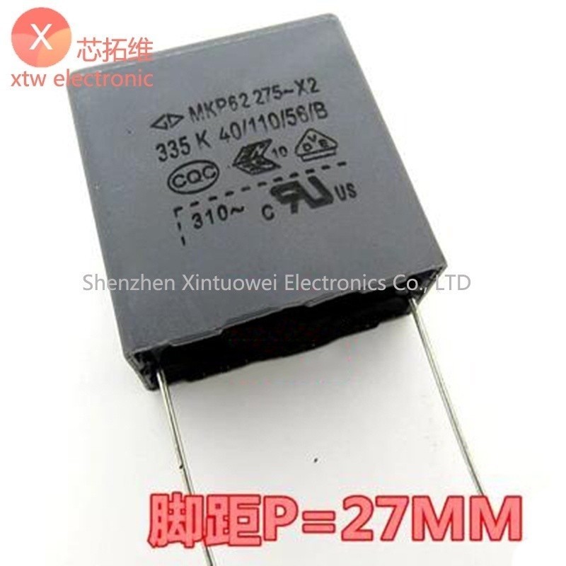 5 Cái / lốc Tụ An Toàn MKP62 X2 275VAC 335K 3.3UF 335 Pin Pitch 27MM Kapasitor
