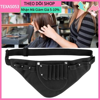 Texas053 Giá đỡ túi cắt tóc túi eo pu da nhỏ gọn không thấm nước cho các nhà tạo mẫu tóc