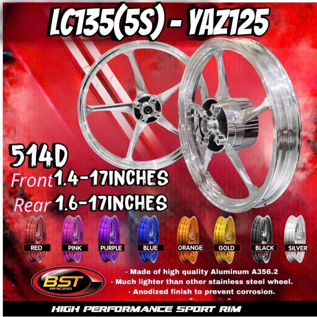 VÀNH MÂM 5 CÂY EXCITER EX135, YAZ 125 , LC135 (5S) CNC BST - 514D BST 6158