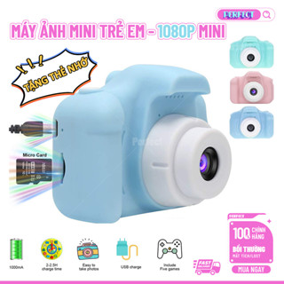 Máy Ảnh Mini Trẻ Em Kỹ Thuật Số HD - Thiết Kế Hoạt Hình Dễ Thương + Tặng Thẻ Nhớ 8GB