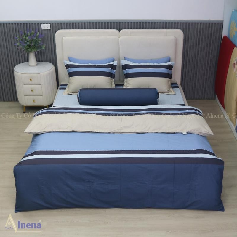 SET 3 món  Ga Gối 1 Lớp Alnena Chất Liệu Vải Cotton Mềm Mịn, Thoáng Khí