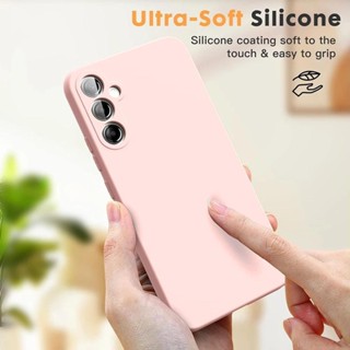 Dành Cho Samsung Galaxy A55 A35 A25 A05S A04S A05 A15 A14 A24 4G A34 A54 5G Ốp Lưng Silicon Lỏng Vuông Chống Sốc Bảo Vệ Ống Kính Máy Ảnh Thời Trang Màu Kẹo Mềm Vỏ Điện Thoại Nam Nữ