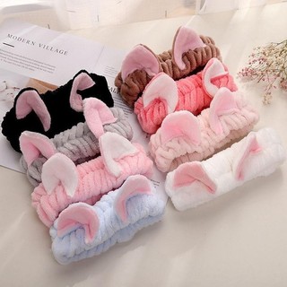 Băng Đô Rửa Mặt Tai Thỏ Dễ Thương