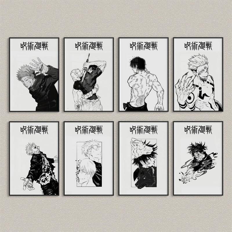 Áp phích in vải Jujutsu Kaisen | Nghệ thuật Anime JujutsuKaisen | Tranh in tường Anime | Poster JJK 