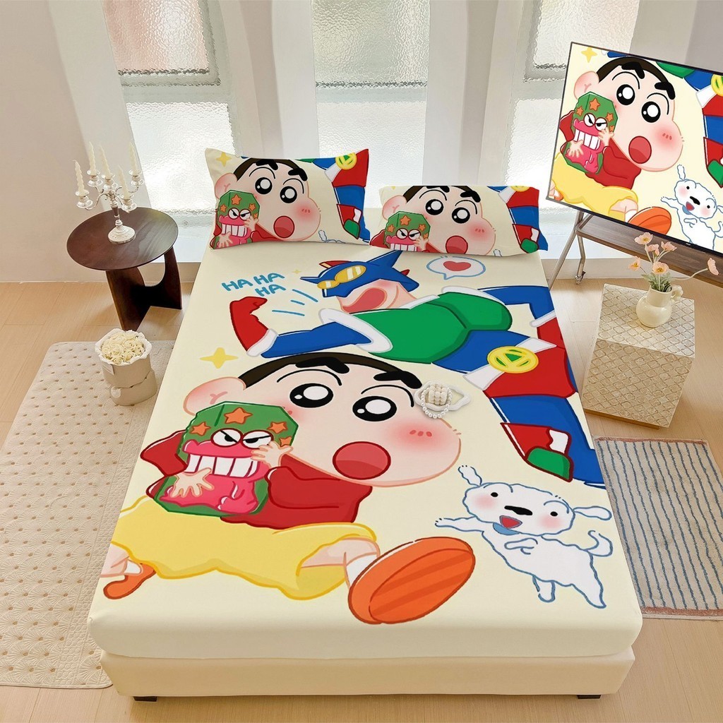 【Ten Beans】Ga trải giường hoạt hình Crayon Shin-Chan Ga trải giường trẻ em 5 Feet 6 Feet 6,5 Feet 1,