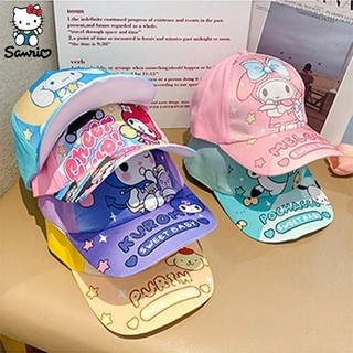 Hoạt hình sanrio hellokitty mũ bóng chày trẻ em nón vịt lưỡi nón kuromi giai điệu anime nhân vật trẻ em che nắng mũ