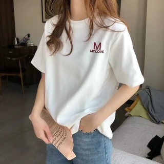 Phong Cách Mới 100% Cotton Trắng Áo Thun Tay Ngắn Thời trang Phong Cách Mùa Hè Phong Cách Mới Phiên Bản Hàn Quốc Mùa Hè Nam Nữ Sinh Viên Rời Top