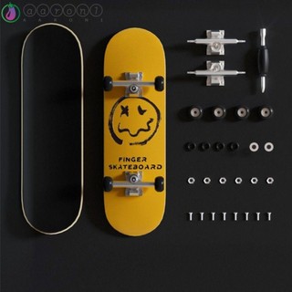 Aaron1 Finger SkateBoard, Maple Wood Finger Skate DIY Wooden Fingerboard, Finger Skate Board Mang Bánh Xe Giá Đỡ Kim Loại Gỗ Chuyên Nghiệp Fingerboard Đồ Chơi Đóng Thế