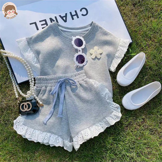 Bộ đồ bé gái Hi Bé gái Hàn Quốc Thể thao thời trang cho bé