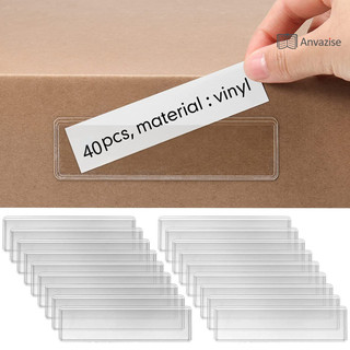 Anvazise 40 Cái Loại Nhãn Trong Suốt Chống Biến Dạng Chống Thấm Nước Có Thể Uốn Cong Có Thể Tái Sử Dụng Kệ Thẻ Nhãn Giá Đỡ Nhà Cung Cấp