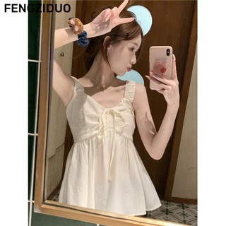 FENGZIDUO Áo 2 dây áo ba lỗ Thời trang hàn quốc sang trọng Gợi cảm Thông thường tráng lệ WCS2450JHA 20Z240512