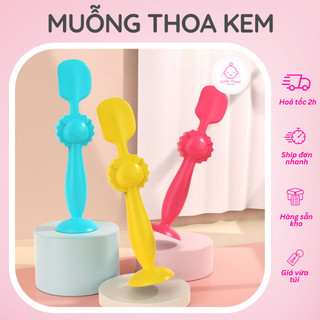 Thìa Muỗng Silicone Hỗ Trợ Bôi Thoa Kem An Toàn Trên Da Bé