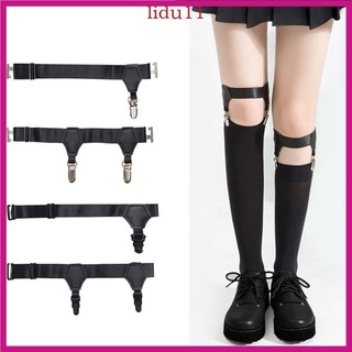 Thắt lưng đeo chân LID có kẹp chống trượt Dây nịt đàn hồi Punk Thigh Garter