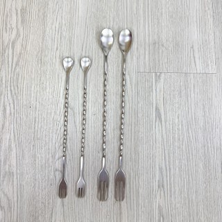 Thìa pha chế bar spoon 26cm hoặc 32cm (thìa bar, muỗng khuấy, thìa khuấy) - Muỗng Pha Chế Bartender