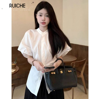 RUICHE áo sơ mi nữ áo kiểu hàn quốc thanh lịch Định hình xu hướng phong cách Tối giản WCS2450TUN 20Z240518
