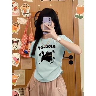 Áo baby tee Áo Thun ôm body Áo y2k Slim-fit Fit Vai Trước Tay Ngắn Mới