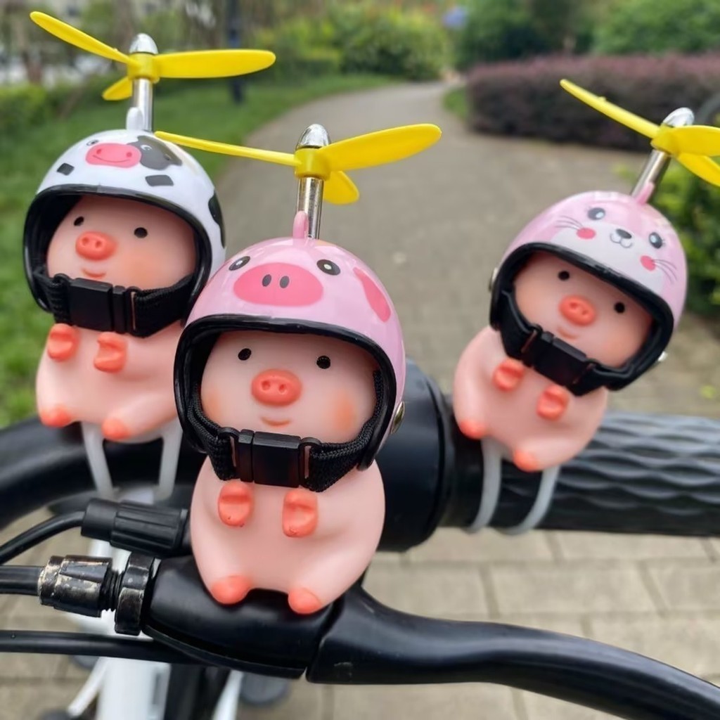 Dễ Thương Xe Trang Trí Cối Xay Gió Lợn Đáng Yêu Xe Máy Đồ Trang Trí Gió Vịt Xe Đạp Đường Bộ Trang Trí Xe Đạp