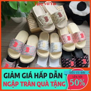 Dép BarBie Phủ Kim Tuyến  TẶNG VỚ   Quai Ngang Xé Dán Nam Nữ Cá Tính Đế Cao 4 Phân - Form Rộng - Chọn Giảm 1 size 