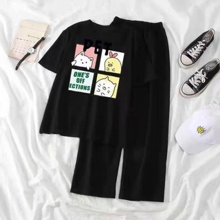 Sét Áo phông Pet + quần suông trơn, Sét bộ UNISEX nam nữ, mặc ở nhà và đi chơi, chất đẹp, mặc không xù - DVGIT