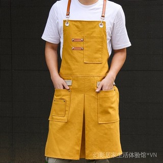 Denim Japanese Apron Milk Tea Shop Flower Shop Outdoor Gardening Work Clothes Barber Barista Apron Whole Body OZAY