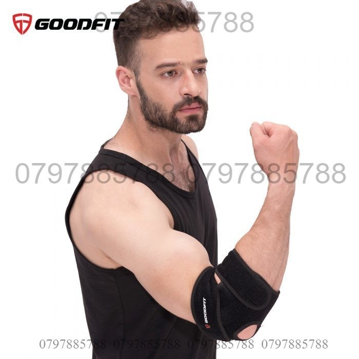 Băng khuỷu tay GoodFit GF401E dạng dán, thoáng khí thoát mồ hôi nhanh