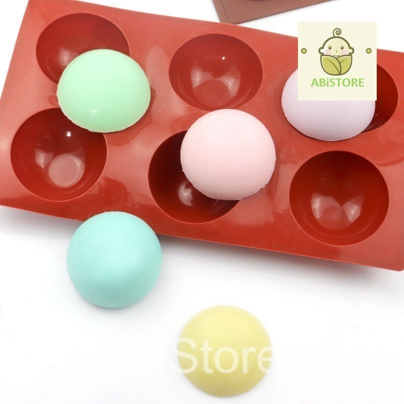 HCM-Khuôn Silicon Tròn Mochi Dễ Thương Làm Bánh Mochi, Socola, Thạch Rau câu, Pudding, Chocolate bomb