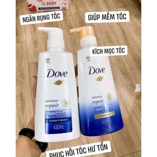 Dầu gội Dove 480ml Thái Lan phục hồi hư tổn suôn mượt dầu dưỡng ẩm